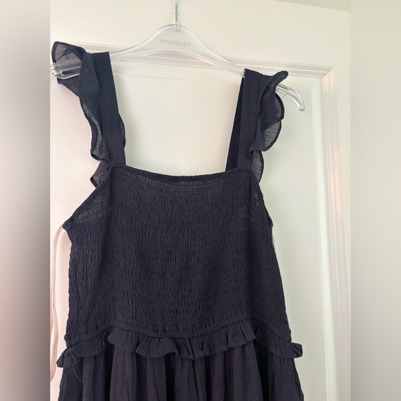 Nanette Lepore Navy Smocked Maxi Dress - Size 6 - Picture 8 of 11